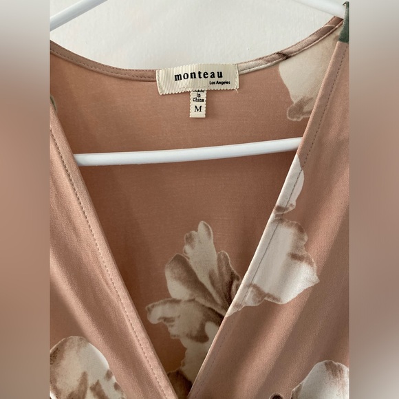 Monteau Faux Wrap Peplum Women’s Blouse Size M - Picture 6 of 6